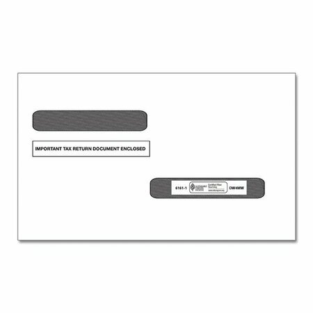 COMPLYRIGHT W-2 5216 4-Up Double Window Envelope, 100PK 52961611